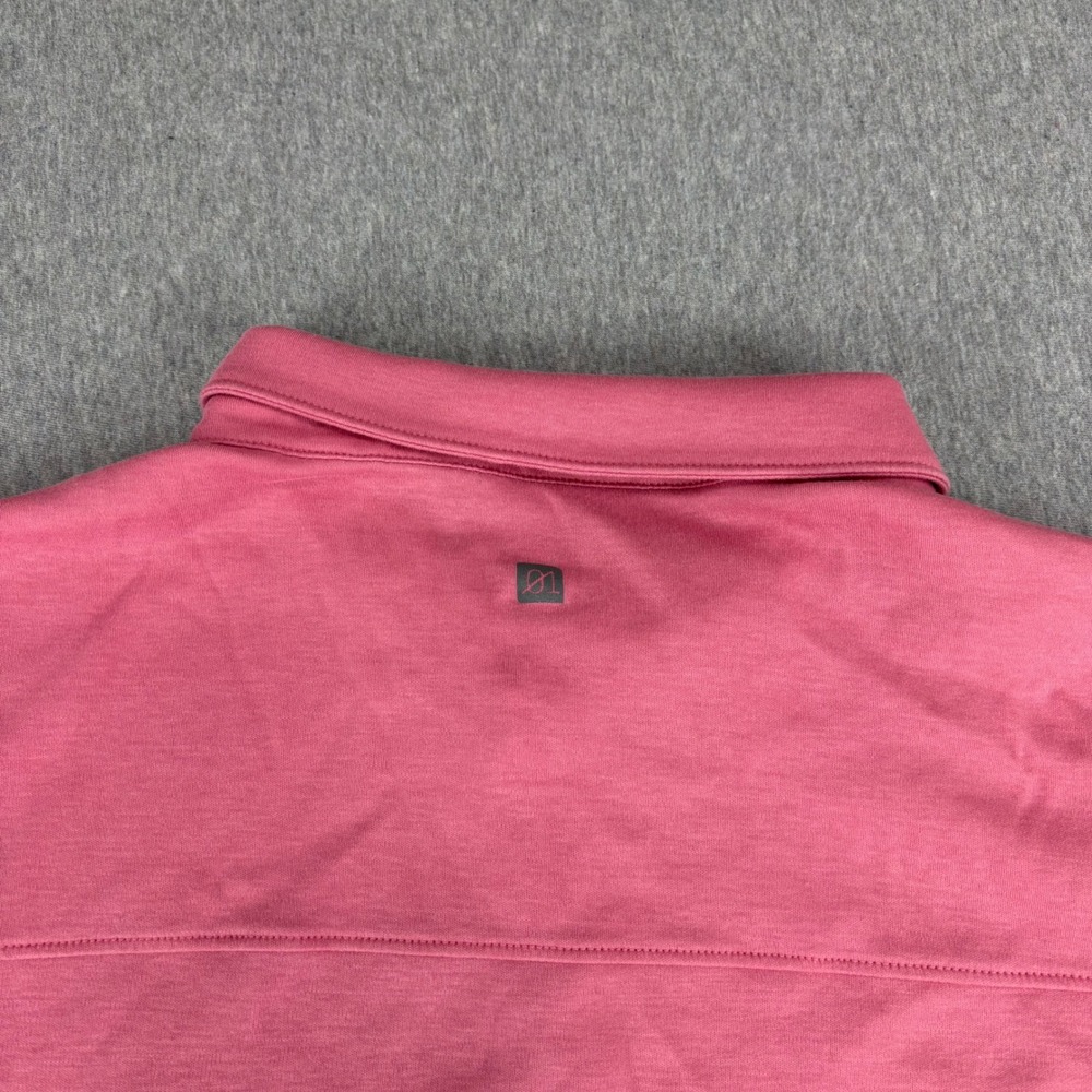 ALGO Golf Polo Mens XL Pink Short Sleeve Performance Polo Shirt Casual Sport - Picture 5 of 8